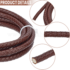 Geflochtenes Lederband mit Kern&nbsp;WL-CL0001-24B