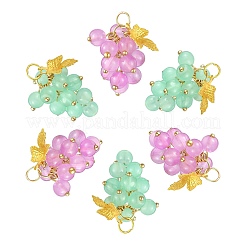 10 Stück 2 Farben imitierte Jade-Glasanhänger&nbsp;FIND-CJ0002-05