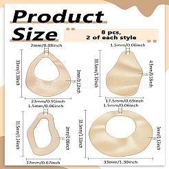 8 шт. 4 подвески из сплава с гладкой поверхностью&nbsp;FIND-LP0005-69