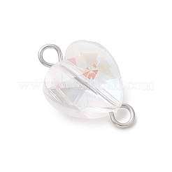 Граненые прозрачные стеклянные подвески-коннекторы&nbsp;PALLOY-JF04115-02