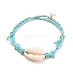 Bracelets ajustables en perles de coton tressées&nbsp;BJEW-JB05602