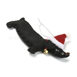 Подвесные украшения из нетканого материала такса&nbsp;LS-HJEW-R125-03