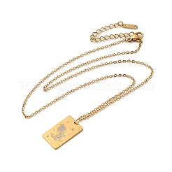 Goldene 202 Edelstahl-Halsketten mit Sternbild-Anhänger&nbsp;LS-NJEW-K380-02G-08