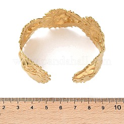 Браслеты-манжеты из нержавеющей стали 304 для женщин&nbsp;BJEW-P364-01B-G