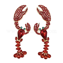 Серьги сплава горный хрусталь&nbsp;EJEW-P317-02G