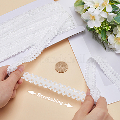 20 м полиэстеровая эластичная кружевная лента с оборками&nbsp;OCOR-GF0003-37F