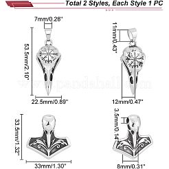 2 шт. 2 подвески из хирургической нержавеющей стали 316&nbsp;STAS-UN0039-75