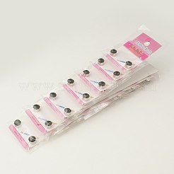 Acciaio inox orecchini magnetici con strass&nbsp;EJEW-I054C-01