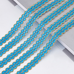 Волнистая кружевная лента из полиэстера и филиграни&nbsp;SENE-WH0003-32A