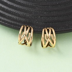 Серьги-каффы из нержавеющей стали 304 в форме буквы С&nbsp;EJEW-K268-86G