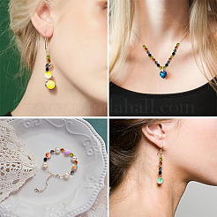 1200шт 4 цвета прозрачные акриловые бусины&nbsp;TACR-YW0002-41C