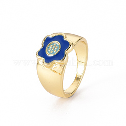 Широкополосные кольца из сплава эмали RJEW-N034-008-RS