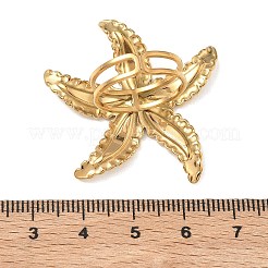 Anelli aperti in acciaio inossidabile 304 smaltati per donna&nbsp;RJEW-K320-03G-01