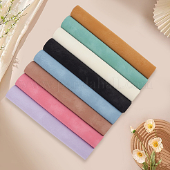 8 Stück 8 Farben mattierte PVC-Kunstlederstoffe&nbsp;DIY-CL0001-72