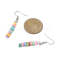 Болтающийся серьги оболочки естественно&nbsp;EJEW-JE06587