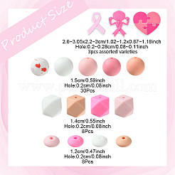 Набор силиконовых фокусных бусин&nbsp;SIL-YW0001-48