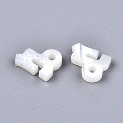 Cuentas de concha natural de blanco&nbsp;LS-SSHEL-ZX004-02K