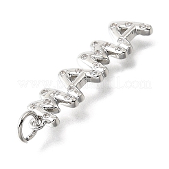 Подвески из латуни с микропаве ко Дню матери и кубическим цирконием&nbsp;KK-V007-26P