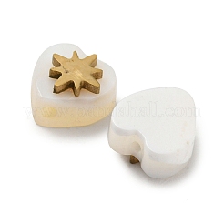 Perline di cuore di conchiglia naturale&nbsp;BSHE-Z004-03