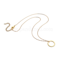 Colliers pendentif soleil en acier inoxydable 201&nbsp;NJEW-JN03025