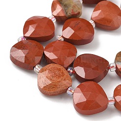 Натуральные красные яшмы бусы пряди G-D316-A08