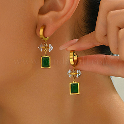 Серьги-кольца прямоугольной формы из нержавеющей стали 304&nbsp;ZX8212