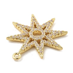 Латунные микропаве прозрачные подвески с фианитом&nbsp;KK-L228-13G