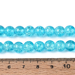 Прозрачные стеклянные бусины с кракле&nbsp;X-CCG-Q001-8mm-06-A