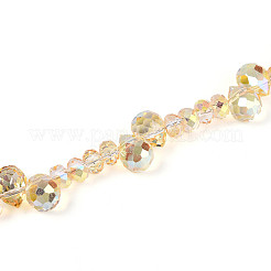 Нити из гальванического стекла и акриловых стразов&nbsp;MAK-T011-07F