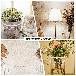 2 ярд полиэстера с пластиковыми бусинами-кисточками в виде искусственных жемчужин&nbsp;OCOR-GF0004-99A