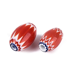 Cuentas de barril de vidrio millefiori hechas a mano&nbsp;LA-N002-04B