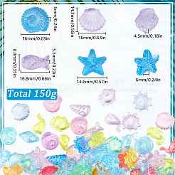 150 г прозрачных пластиковых бусин разной формы&nbsp;FIND-SC0011-72