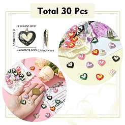 30шт 6 цвета сплава эмалевые подвески&nbsp;FIND-CJ0002-35