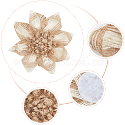 12 шт. 3 стильных аксессуара для украшения из плетеного джутового цветка&nbsp;DIY-GF0006-35