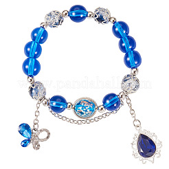 Armbänder aus Glas- und Legierungs-Strassperlen&nbsp;BJEW-TA00544