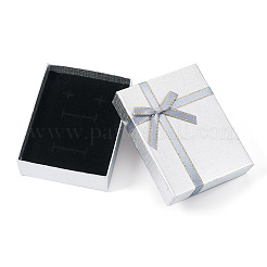 Прямоугольные бумажные коробки для хранения ювелирных наборов с бантом&nbsp;LS-CON-TAC0014-04G