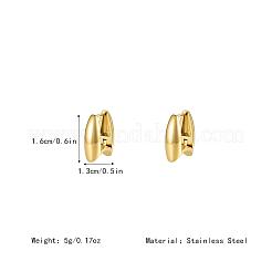 Pendientes de aro geométricos cuadrados de acero inoxidable 304 para mujer&nbsp;AB5597