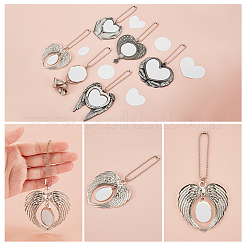 6 комплект 6 стилей цинковый сплав термоперенос сублимационная заготовка подвеска украшения&nbsp;AJEW-GA0007-54