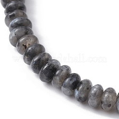 Bracelets extensibles en perles de labradorite noire naturelle&nbsp;BJEW-JB09980-05