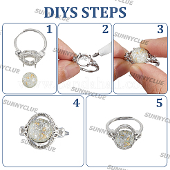 4 шт. 4 стиля регулируемых латунных колец&nbsp;KK-SC0006-99