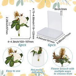 Бутоньерка из искусственного цветка из шелковой ткани&nbsp;AJEW-DR0001-55D