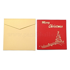 Carte de voeux en papier pop-up 3d&nbsp;AJEW-P124-A01