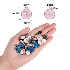 Подвески из эмали и сплава&nbsp;ENAM-SZ0001-14LG-RS