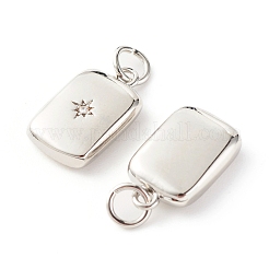 Латунные микропаве прозрачные подвески с фианитом&nbsp;ZIRC-P094-17P-RS