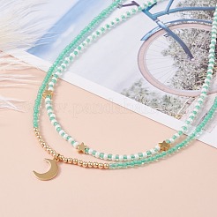 Set di collane con ciondolo stella e luna per ragazze adolescenti&nbsp;NJEW-JN03738-03
