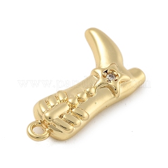Pendentifs en laiton zircon cubique transparent&nbsp;LS-KK-D283-34G-02