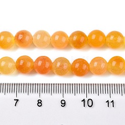 Окрашенные природные белый нефрит бисер пряди&nbsp;G-T138-8mm-210-34