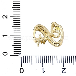 Messing Micro Pave klare Zirkonia Perlen&nbsp;CU-CBAEEA8-24G