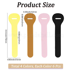 24 Stück 4 Farben PVC-Reißverschlusslaschen&nbsp;PVC-GF0001-02B-02