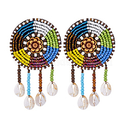 2 шт. нетканый материал для вышивки иглой из фетра и ракушек&nbsp;PATC-PH0001-39A